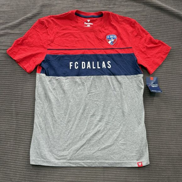 Fanatics Other - FC Dallas Shirt Men Large Gray Red Polyester Soccer Short Sleeve Outdoors.